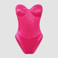 Strapless Sexy Back String Tie Bodysuit M60327 - SWEETKAMA