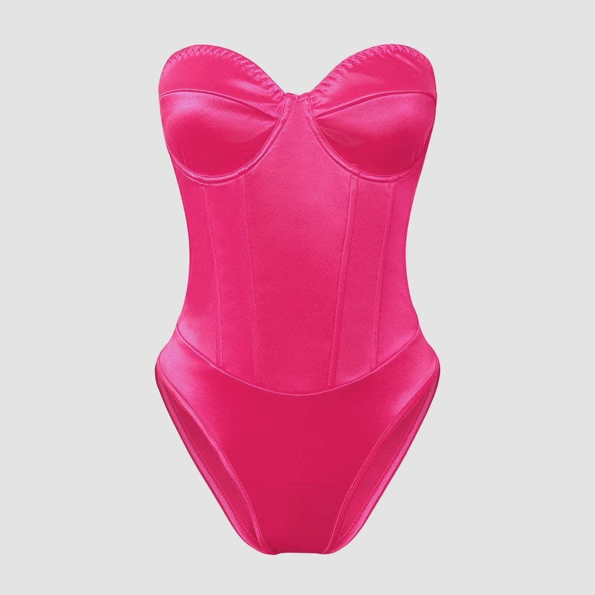 Strapless Sexy Back String Tie Bodysuit M60327 - SWEETKAMA