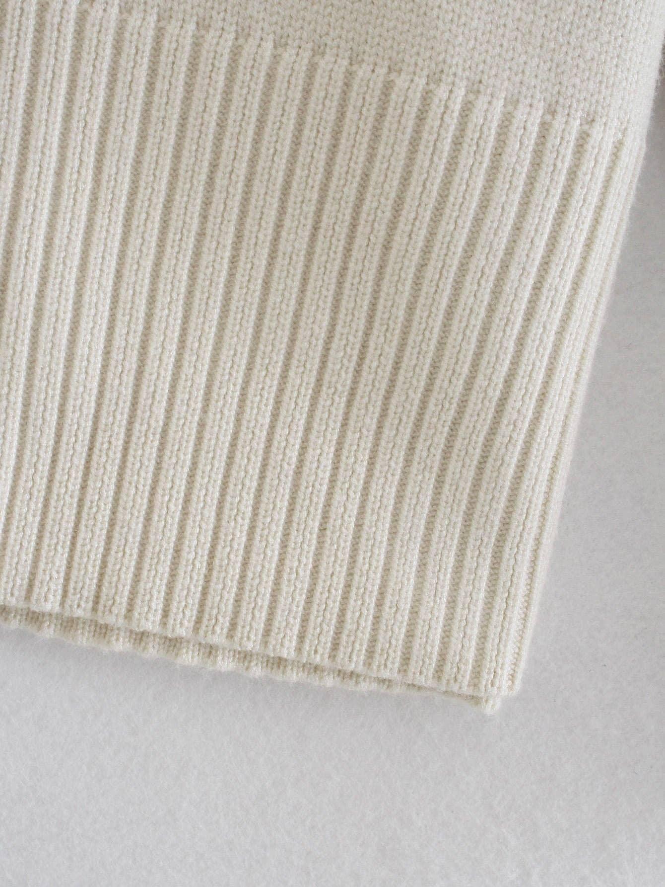 Stripe Long Sleeves Round Neck Women Daily Sweater A8LS217 - SWEETKAMA