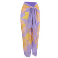 SW 2 PCS Flower Print Swimsuit Bikini Set with Cover Y88 - SWEETKAMA