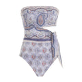 SW 2 PCS Flower Print Swimsuit Bikini Set with Cover Y88 - SWEETKAMA