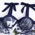 Tiger Floral Print 2PCS Bikini Set with Wrap Y84 - SWEETKAMA
