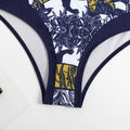 Tiger Floral Print 2PCS Bikini Set with Wrap Y84 - SWEETKAMA