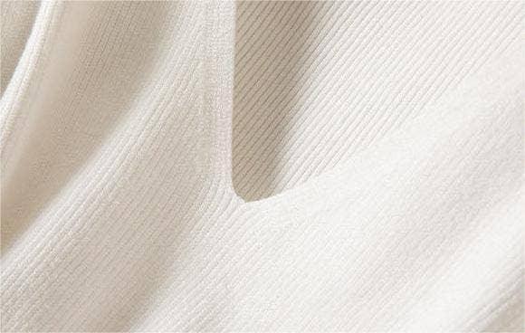 V-Neck Flounce Waist Tie Women Knit Vest 777 - SWEETKAMA