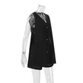 V-Neck Splice Long Vest Straight Leg Shorts Set 2S5025B - SWEETKAMA